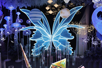 Vv399 Usine En Gros Toile De Fond Lumières Led Lumière Aile Décoration Led Fleurs Géantes Fête Événement Scène Décor Toile De Fond Stand