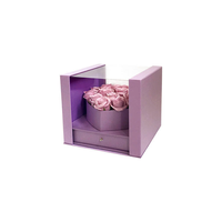 Nouvelle boîte à fleurs en PVC en forme de cœur avec tiroir pour cadeaux
