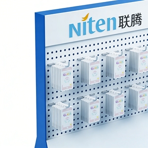 Retail Store <b>Display</b> Solution Single Sided Metal Floor Stand with Pegboard and <b>Hooks</b> for Mobile Accessories & Phone Case Rack - Product Image 5