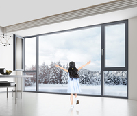 Luxseal Fenêtre personnalisée à double vitrage à rupture thermique avec moustiquaire Fenêtres à battant en aluminium