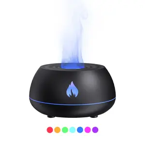 Nuovo Usb Aroma diffusore di olio essenziale ad ultrasuoni Cool Mist Mini umidificatore Abs 7 colori Led Candle Light Flame Aroma diffusore