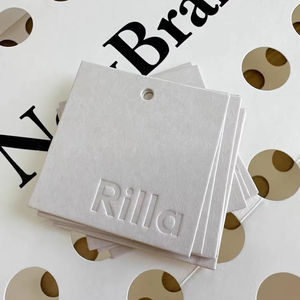 Роскошные индивидуальные Экологически чистые бумажные бирки с напечатанным логотипом, подвесные бирки для одежды, ювелирные сумки, обувь - Product Image 4