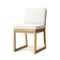 Ensemble table et chaises de jardin OEM, mobilier de terrasse pour hôtel et restaurant, ensemble de salle à manger en teck massif résistant aux intempéries