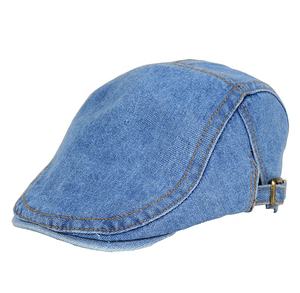 Chapeau béret en jean <span class=keywords><strong>printemps</strong></span> et automne pour enfants casquette béret en denim unisexe décontractée pour enfants - Product Image 3