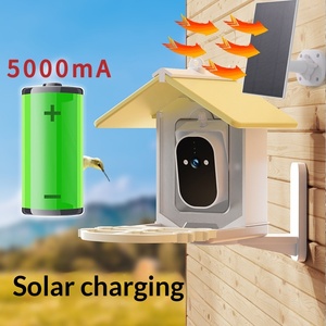 Mangeoire à oiseaux intelligente d'extérieur avec caméra de surveillance HD, reconnaissance IA, prise en charge de l'application, alimentation solaire, étanche, nouvelle mangeoire pour animaux de compagnie - Product Image 6