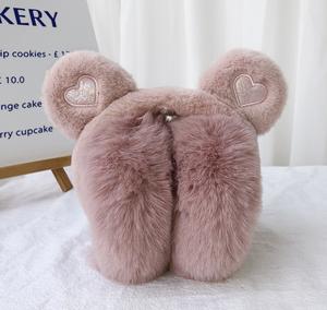 नए शीतकालीन कार्टून नेट रेड छोटे जानवरों गर्म छात्रों को ठंडे-प्रूफ इयरमफ फोल्डेबल फॉल्डेबल फॉल्डेबल नकली फर प्लश लड़की - Product Image 4