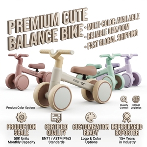 Vélo d'équilibre pour bébé nouveau-né, 4 roues silencieuses, poignées ergonomiques, conduite stable, prix promotionnel de gros - Product Image 2