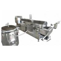 Petite friteuse continue gaz/GPL/diesel CE 300L Convoyeur à bande double automatique Machine à frire Contrôle PLC Utilisation commerciale