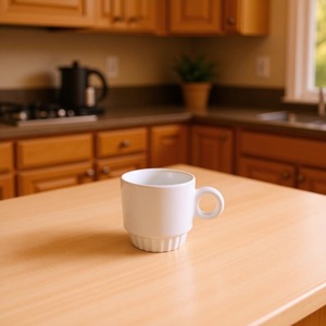 White <b>Ceramic</b> Coffee Mug With Handle Microwave Safe For Home Office Use Spring 2013 Domestic Trade Superior Quality - Product Image 2