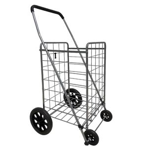 Vietnam Supplier High Load Capacity Medium Metal <b>Shopping</b> <b>Trolley</b> Cart with Ergonomic Handle and Durable <b>Wheels</b> <b>for</b> Outdoor or G - Product Image 1