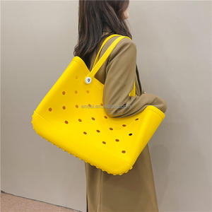 防水 EVA ビーチ トートバッグ 大型 洗える ラバー トラベル ハンドバッグ スポーツ 旅行 アウトドア 転倒防止 バッグ 女性向けギフト - Product Image 3