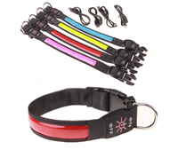 Accessoire pour animaux domestiques pour chiens, collier Led Rechargeable avec port USB pour chiens