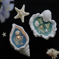 Bougie parfumée artisanale en cire de gelée créative Ocean Breeze Quicksand avec coquillages marins pour mariage, Thanksgiving, Noël