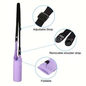 Sac isotherme portable personnalisé en néoprène pour bière, bouteille d'eau, et étui de protection pour bouteille en verre avec sangle - Product Image 6