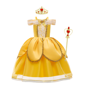 Halloween Niñas Bella Niños Vestidos Niña Fiesta La Bella y La Bestia Bella Princesa Vestido Niños - Product Image 3