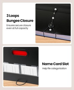 <b>A4</b> Black PP Expanding File <b>Folder</b> 13 Pocket <b>Document</b> Organizer Wallet Legal Size Office School Use - Product Image 5