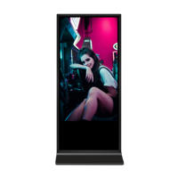 Kustom 32 inci berdiri lantai semua dalam satu Lcd Digital Signage sentuh vertikal kios Totem Lcd Poster untuk belanja Mall toko Kafe