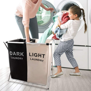 Thickened <b>Large</b> Capacity Laundry <b>Basket</b> Foldable Storage Simple Storage Bag Lightweight Fabric Laundry Bag - Product Image 5