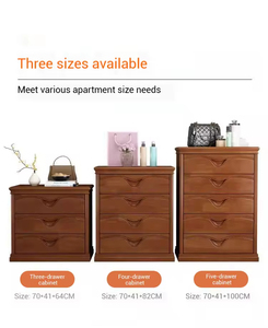 Modern Solid Wood <b>Corner</b> <b>Cabinet</b> with Multiple Drawers Chinese Style Chest for Bedroom Living Room Hotel Durable <b>Storage</b> - Product Image 6