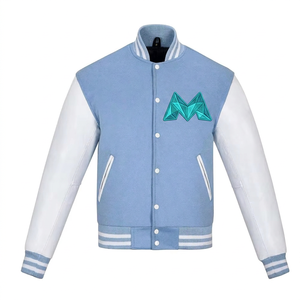 MARUF MFG CO เสื้อแจ็คเก็ตวาร์ซิตี้ผู้หญิงคุณภาพดี ดีไซน์สวย ทนลมหนาว ขายส่ง แบบเรียบ สีพื้น เป็นมิตรกับสิ่งแวดล้อม บุด้วยผ้าควิลท์ ทำจากขนสัตว์ 100% - Product Image 1