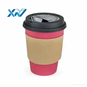 Wholesale food grade disposable embossed double wall coffee paper cup for hot drink from china source factory supplier