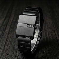 Montre unisexe Pintime Vintage Rétro Unique Y2K, bracelet carré en acier inoxydable, étanche, à quartz