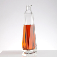 Nouveau Style Bouteille En Verre Logo Personnalisé Bouteille D'eau Usine En Gros 300ml 375ml 500ml 750ml Vodka Whisky Liqueur Bouteille Bouchon En Liège