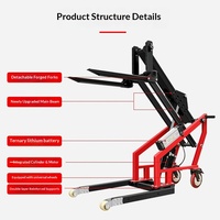 Mingqing MQ-1 Tragbarer Gelenkarm-Elektrohubwagen Kompakter Lagerlogistik-Stapler Hydraulisches Be- und Entladen