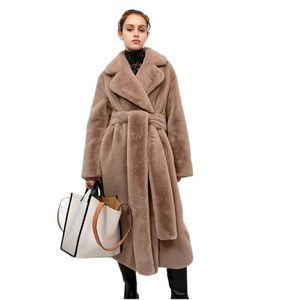 <span class=keywords><strong>Manteau</strong></span> long élégant et ajusté pour <span class=keywords><strong>femme</strong></span> en fausse fourrure de vison, idéal pour l'automne et l'hiver, pour le commerce transfrontalier - Product Image 5