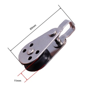 5 unidades de polea giratoria de acero inoxidable 316 de 60 mm, bloque de polea para grúa, rueda de remolque para cable de 2 mm a 8 mm, nuevo - Product Image 2