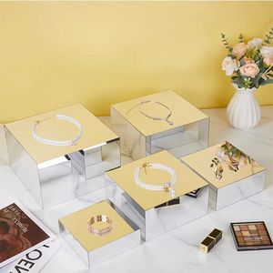 Mesa de postre acrílica con espejo de Buffet moderno portátil, ecológica para Hotel personalizado, descanso para té, estante de exhibición de pasteles, adornos - Product Image 2
