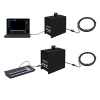 Controlador DMX de 24 V + 40 Anillos LED Redondos Digitales Direccionables RGB para Decoración de Discotecas