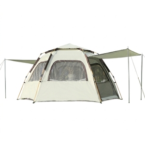 Tenda da Campeggio Istantanea per 5-8 Persone, Facile da Montare |   Tenda a Cupola Esagonale per <span class=keywords><strong>3</strong></span> Stagioni, Ideale per Famiglie, Escursioni e Viaggi - Product Image 1