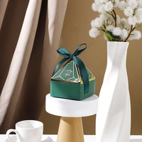 Gem Tower Pyramidenförmige Papierboxen mit Band Schokolade-Schachtel für Hochzeit Party Dekoration Geschenk süße Verpackungsbox