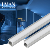 Différentes tailles blanc 10mm * 10mm découpe encastré Led linéaire bande lumière escalier bande lumière profil en aluminium