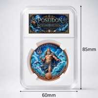 Boîtier de protection transparent pour pièces de monnaie, capsule de rangement en plastique pour pièces de monnaie de collection en cuivre de 1 once