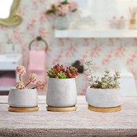 Pot de fleurs en béton, jardinière, bac à fenêtre, pot en ciment pour succulentes et cactus