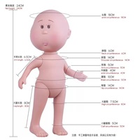 Nouvelle poupée transfrontalière de 24 cm pour filles, à habiller et à maquiller, en PVC, unisexe, vente en gros