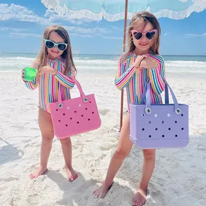 유명 브랜드 디자이너 핸드백 고무 실리콘 보그 가방 소녀의 선물을위한 미니 아기 아기 에바 가방 늪지