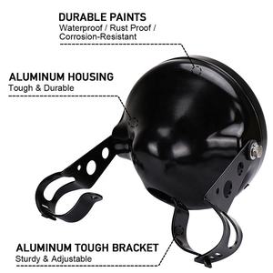 Anillo embellecedor OVOVS, carcasa completa para faro delantero de 7 pulgadas para Harley <span class=keywords><strong>KAWASAKI</strong></span> Honda Yamaha Suzuki Chopper Cafe Racer - Product Image 2