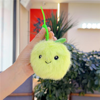 Peluche en peluche moelleuse de dessin animé, peluches, jouets en peluche, fruits, poupée, ananas, fraise, mangue, pomme, porte-clés