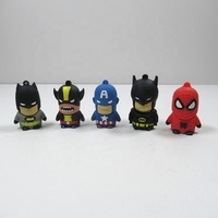 Clé USB promotionnelle personnalisée en caoutchouc, design dessin animé, USB 2.0/3.0/Type-C, avec logo 3D intégral, capacités de 4 Go à 32 Go