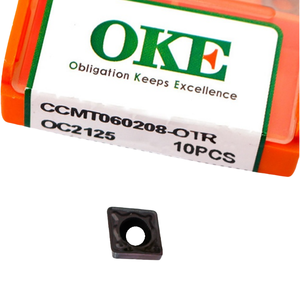 Zhuzhouoke ban đầu <span class=keywords><strong>CNC</strong></span> công cụ CCMT060208-OTR oc2125 thép chèn cho bên trong bên ngoài biến công cụ độ cứng HRC - Product Image 1