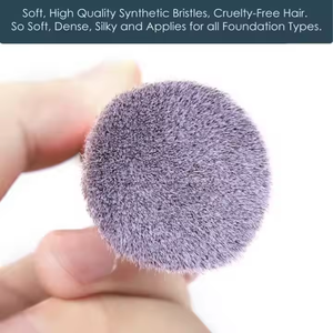 Brocha de maquillaje individual grande Kabuki Pier Flat Top Slant Round Slope Angled Face Liquid Foundation con logotipo personalizado - Product Image 5