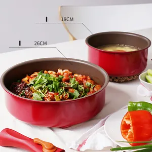 Наборы посуды, алюминиевый антипригарный новый дизайн, корейский съемный набор посуды