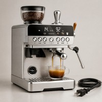 Machine à expresso avec moulin intégré 110V 120V 20 bars, double chaudière, semi-automatique, USA 110 Volts