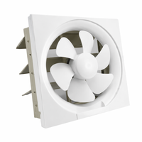 Ventilateur d'extraction mural électrique silencieux en plastique de 10 pouces pour cuisine, toilettes domestiques, 5 pales, 35W, vente en gros