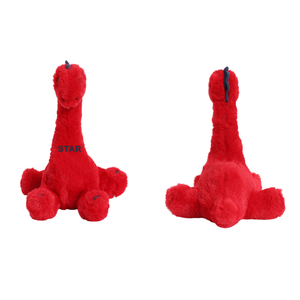 Peluche <span class=keywords><strong>Dinosauro</strong></span> Collo Lungo <span class=keywords><strong>Rosso</strong></span> Brillante, Morbido Giocattolo di Peluche per Bambini e Adulti, Supporto per Logo Personalizzato all'Ingrosso - Product Image 4