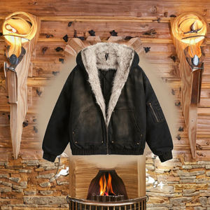 Chaqueta Vaquera Casual de Invierno para Hombre de Alta Calidad con Forro Polar de Poliéster/Algodón de Secado Rápido - Product Image 3