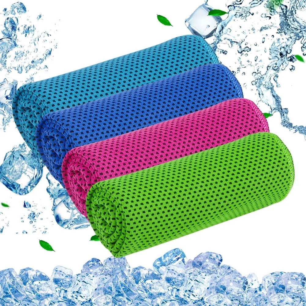 Verão esportes toalha fria gelo toalha de refrigeração cool yarn hipotermia cool toalha 100*30cm para esportes crianças adulto